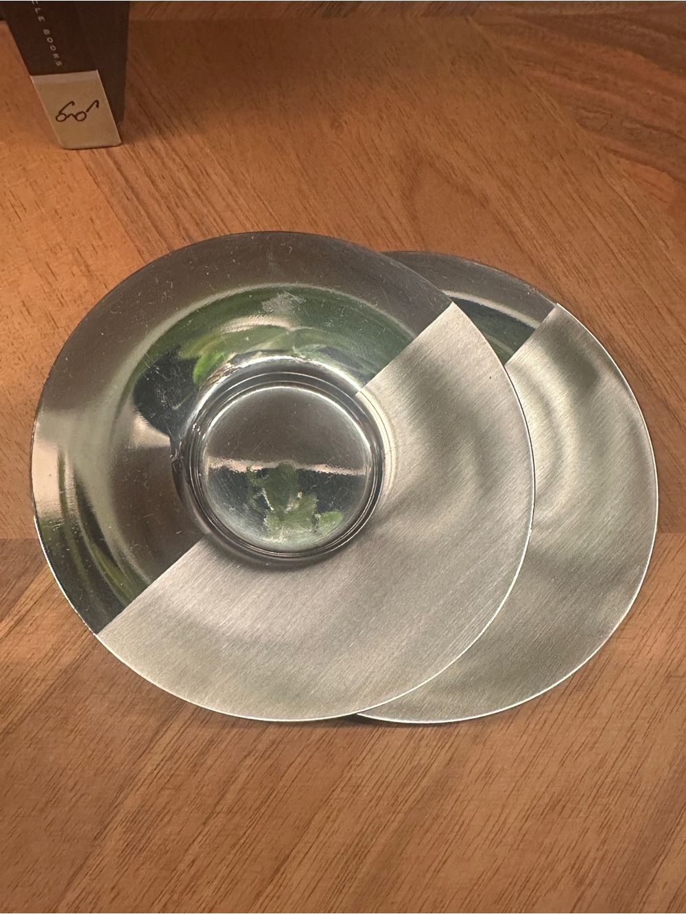 Nespresso metal espresso cup saucers or appetizer plates - Set of 2